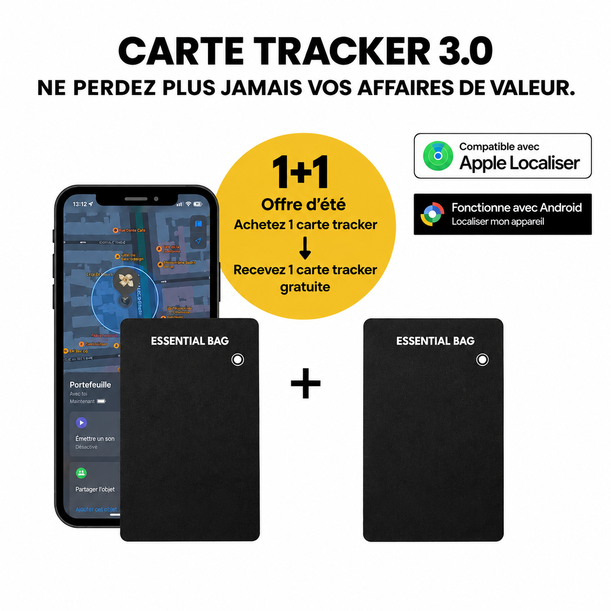 Carte Tracker 3.0 Apple et Android